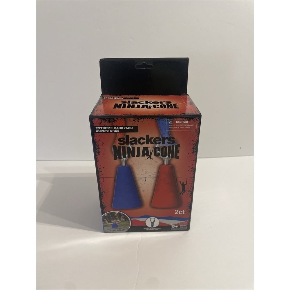 Slackers Ninja Cones - New In box! Red & Blue Cones + Straps & Hanging Clips